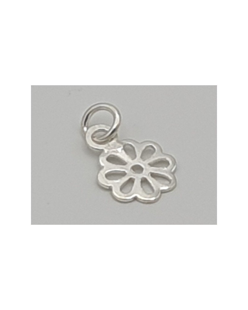 Charm Blume 14mm, 925 Silber