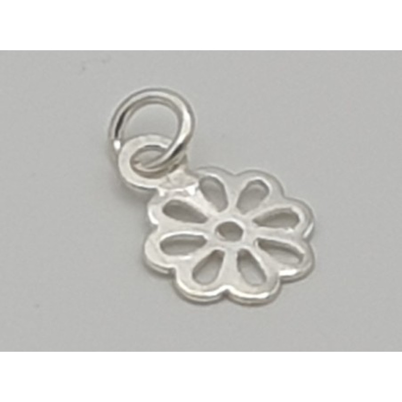 Charm Blume 14mm, 925 Silber