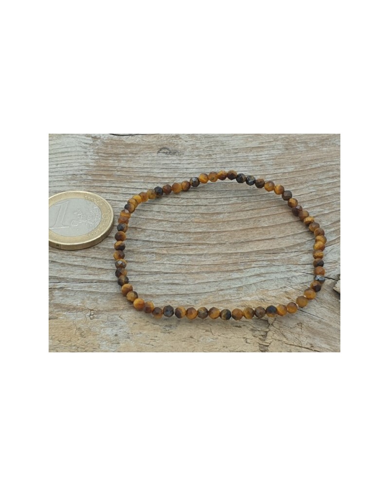 Tigerauge 3mm Armband facettiert