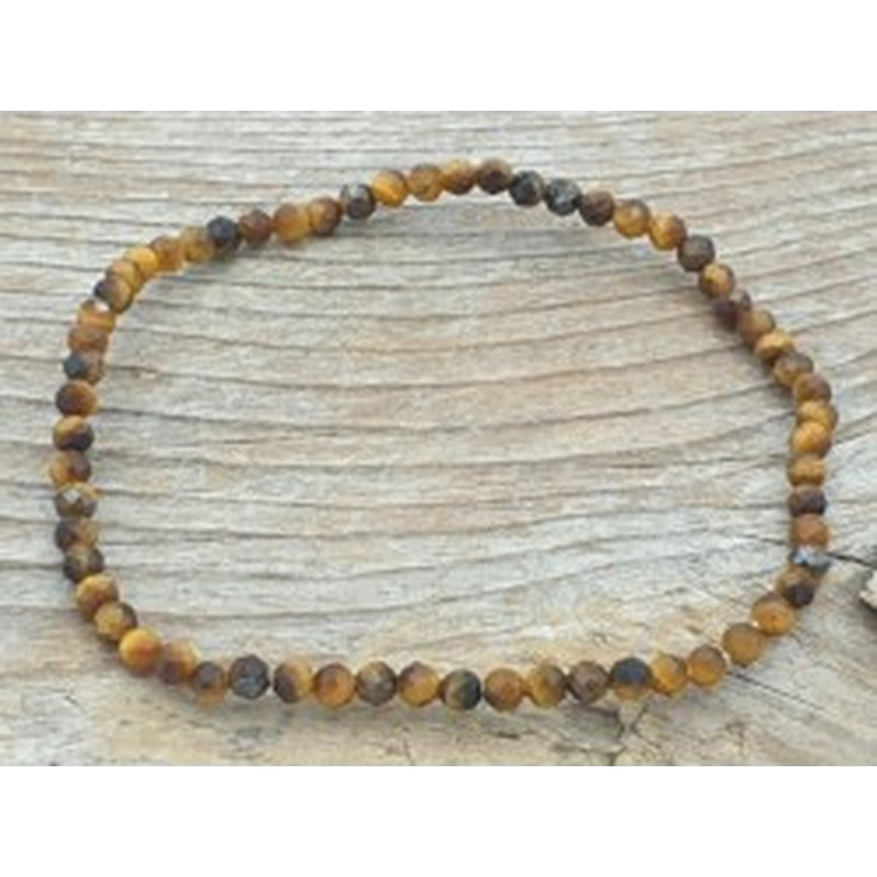 Tigerauge 3mm Armband facettiert