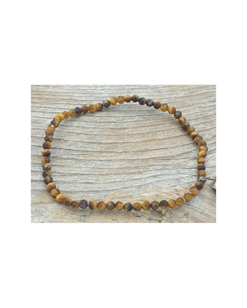 Tigerauge 3mm Armband facettiert
