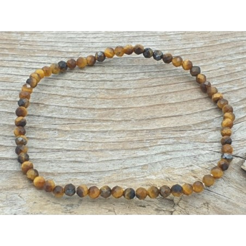 Tigerauge 3mm Armband facettiert