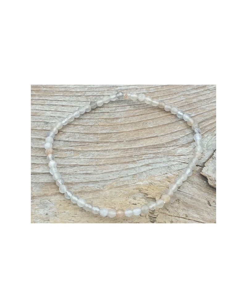Mondstein 3mm Armband facettiert