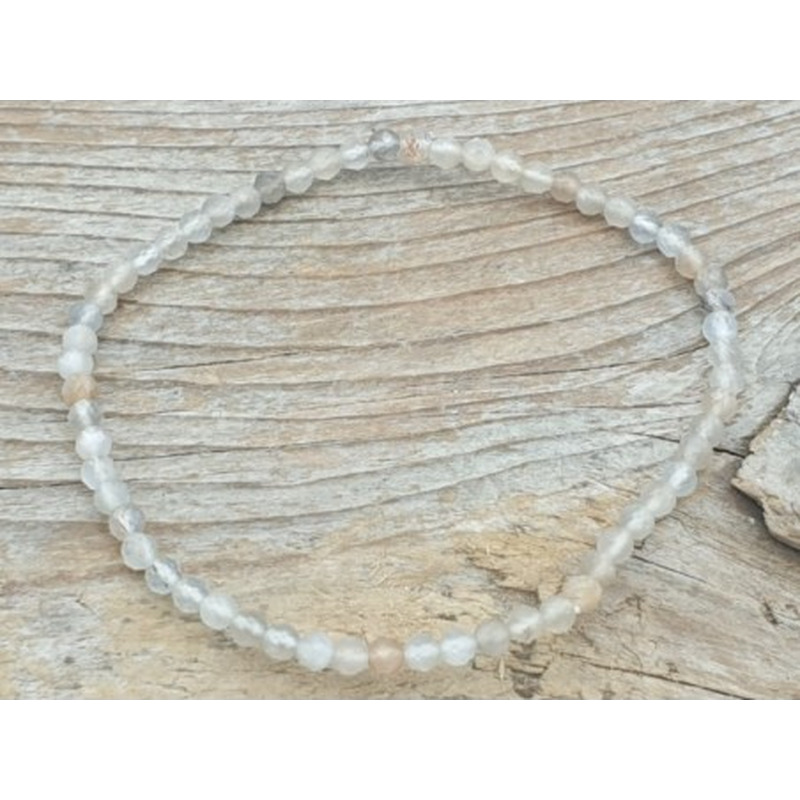 Mondstein 3mm Armband facettiert