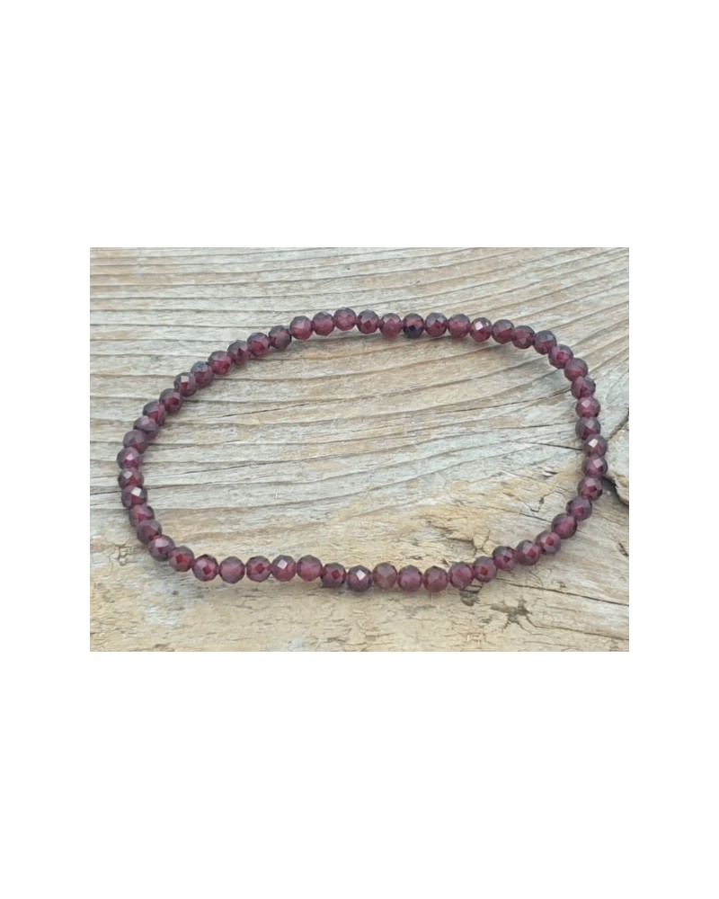 Granat 3mm Armband facettiert
