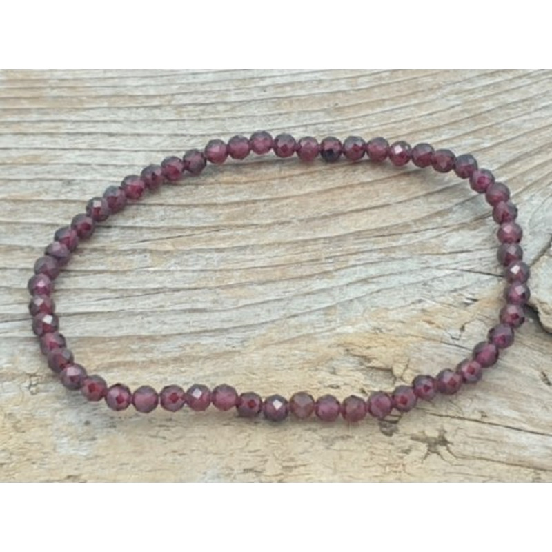 Granat 3mm Armband facettiert