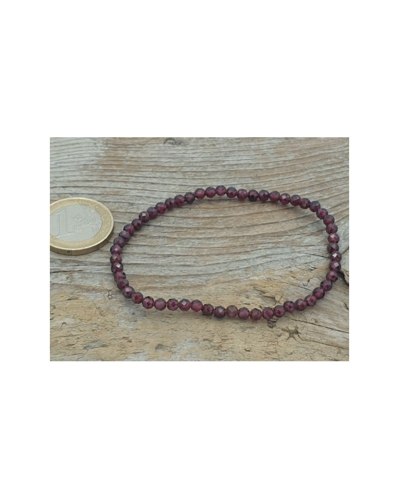 Granat 3mm Armband facettiert