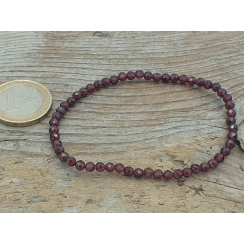 Granat 3mm Armband facettiert