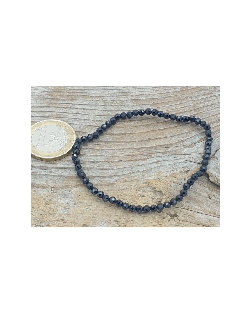Black Spinell 3mm Armband facettiert