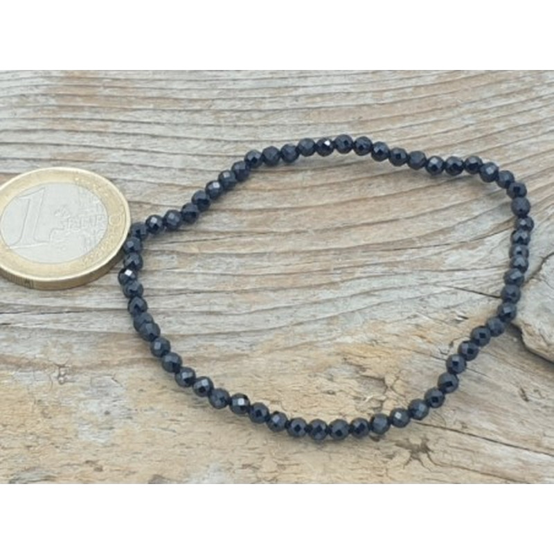 Black Spinell 3mm Armband facettiert