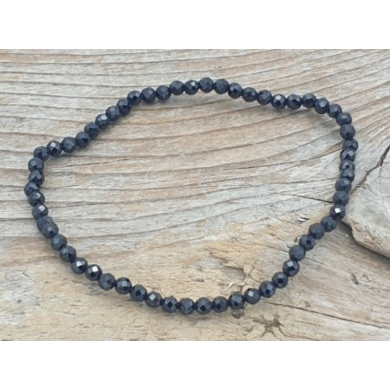 Black Spinell 3mm Armband facettiert