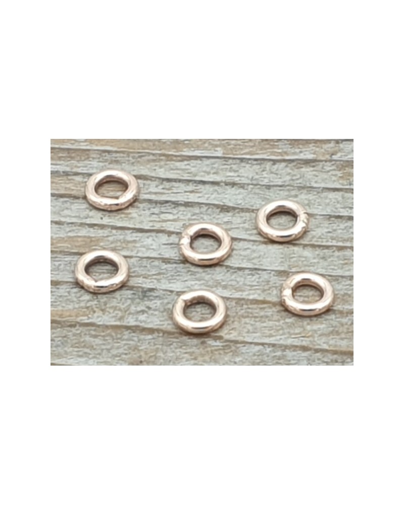 Ring 4mm, geschlossen, 925 Silber rose vergoldet