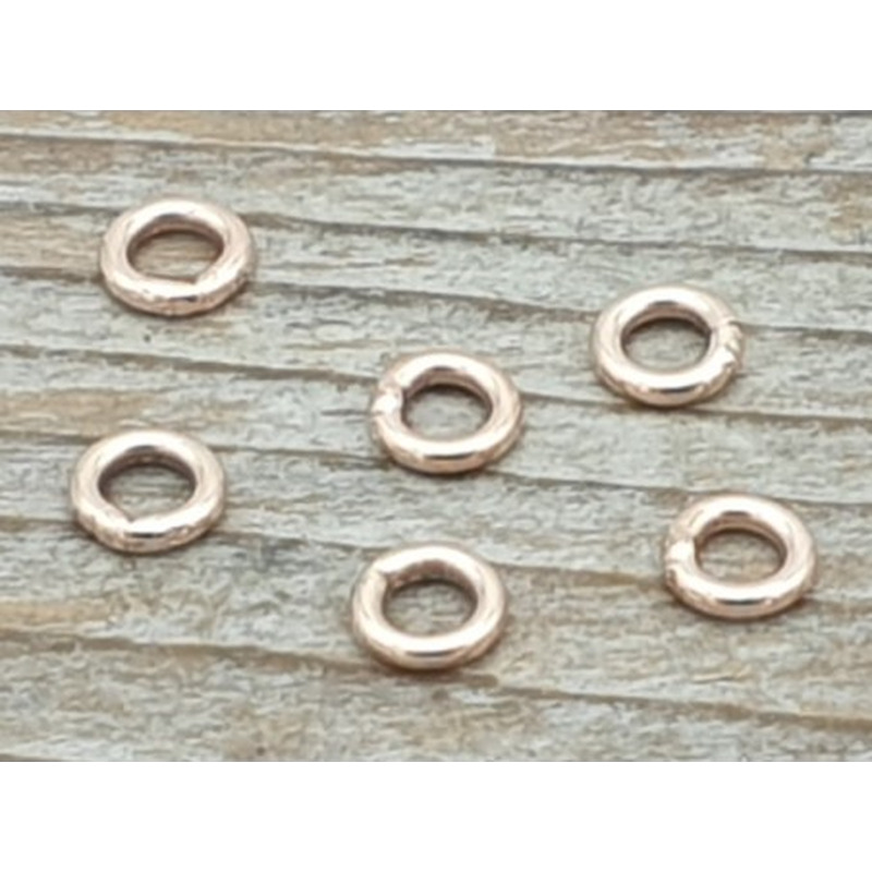 Ring 4mm, geschlossen, 925 Silber rose vergoldet