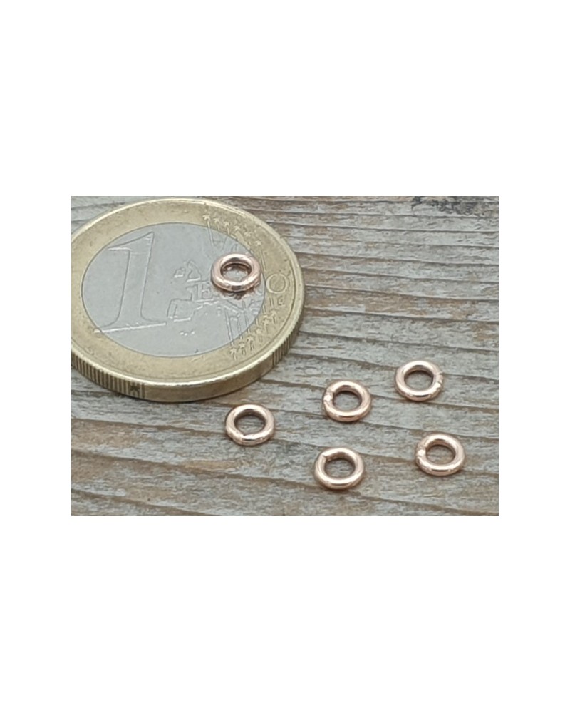 Ring 4mm, geschlossen, 925 Silber rose vergoldet