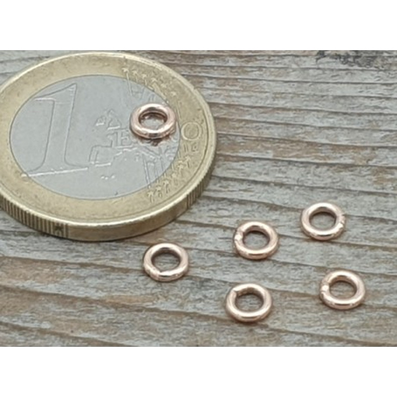 Ring 4mm, geschlossen, 925 Silber rose vergoldet