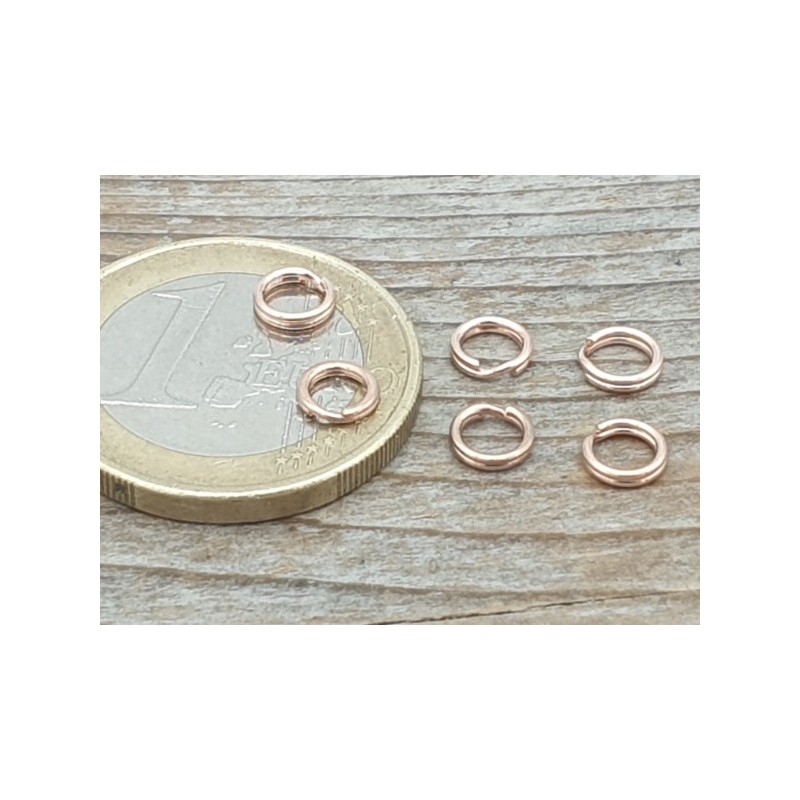 Spiralring 5mm, 925 Silber rose vergoldet