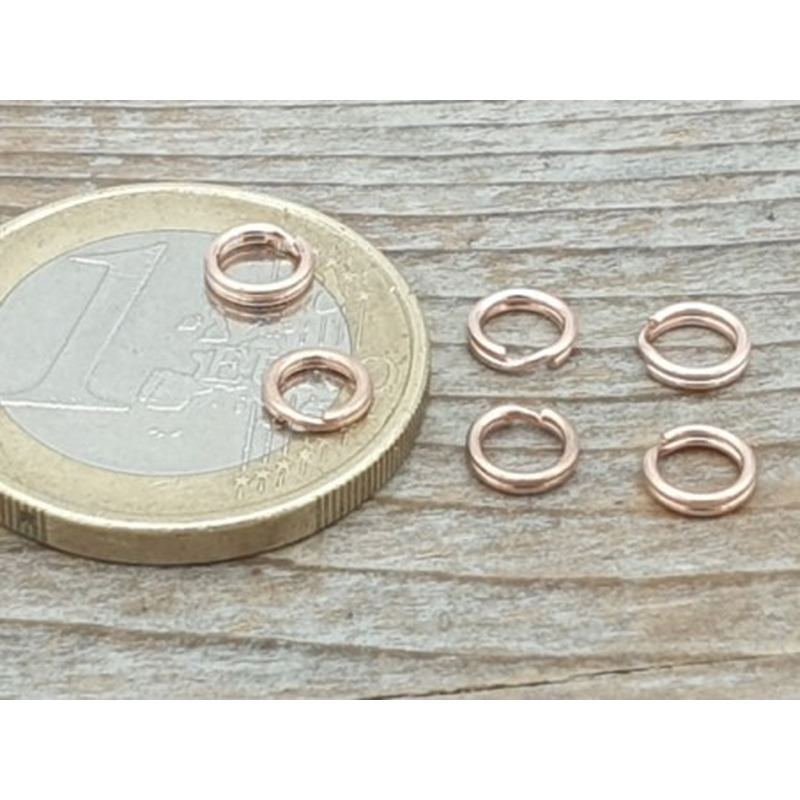 Spiralring 5mm, 925 Silber rose vergoldet