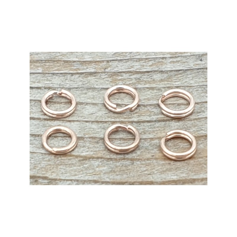 Spiralring 5mm, 925 Silber rose vergoldet