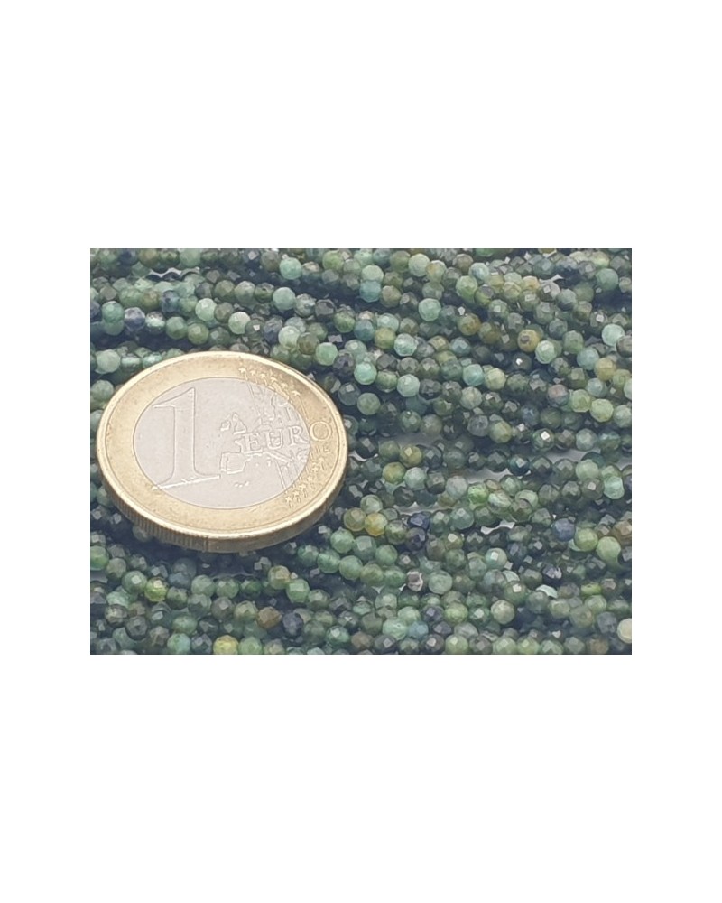 grüne Turmalinkette facettiert 2mm