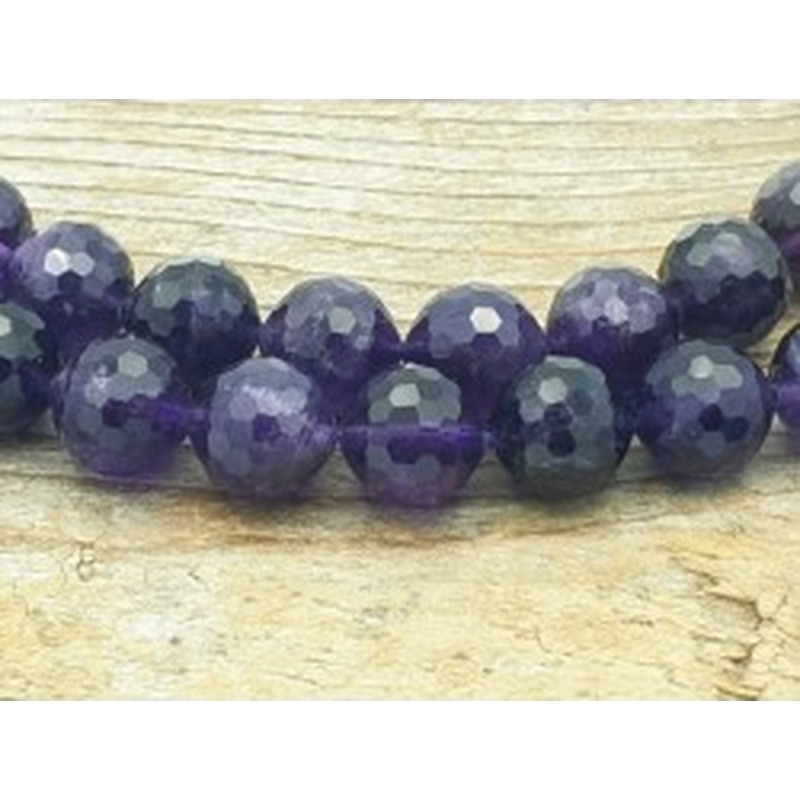 Amethystkette facettiert 10mm