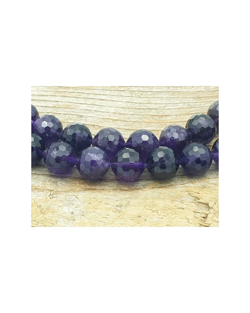 Amethystkette facettiert 10mm