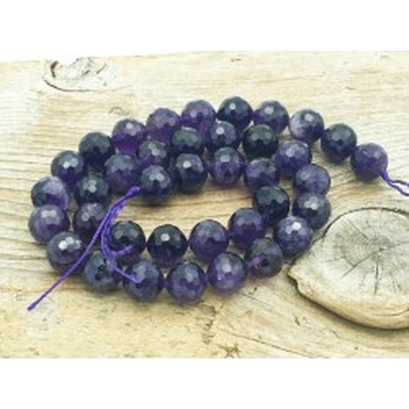 Amethystkette facettiert 10mm 2