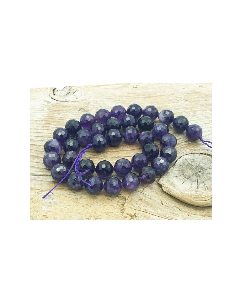 Amethystkette facettiert 10mm