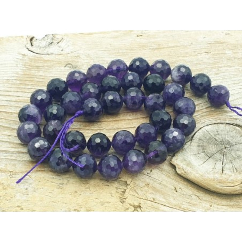 Amethystkette facettiert 10mm