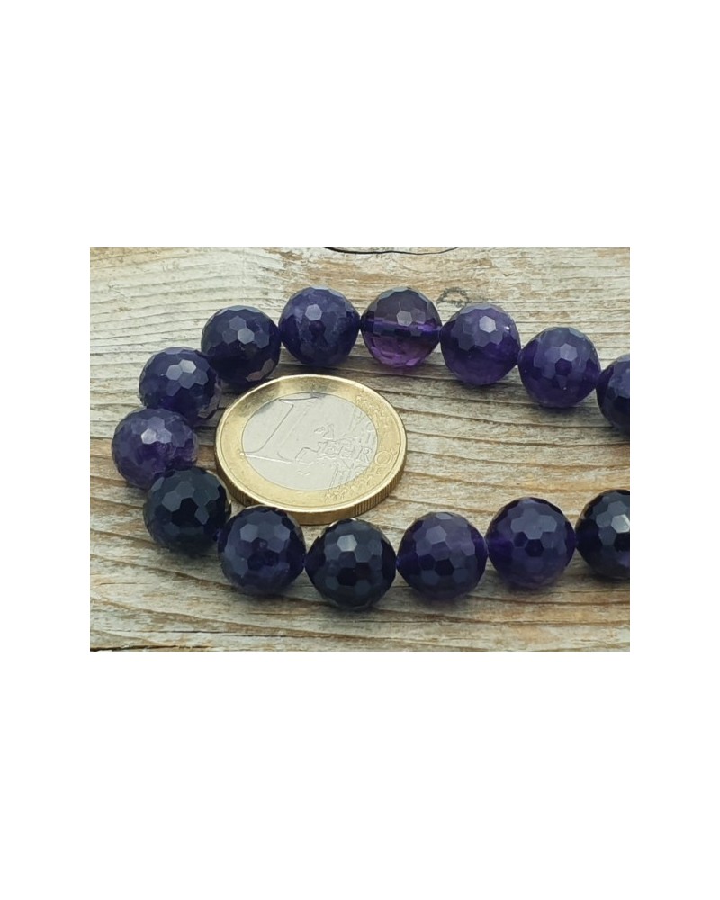 Amethystkette facettiert 10mm