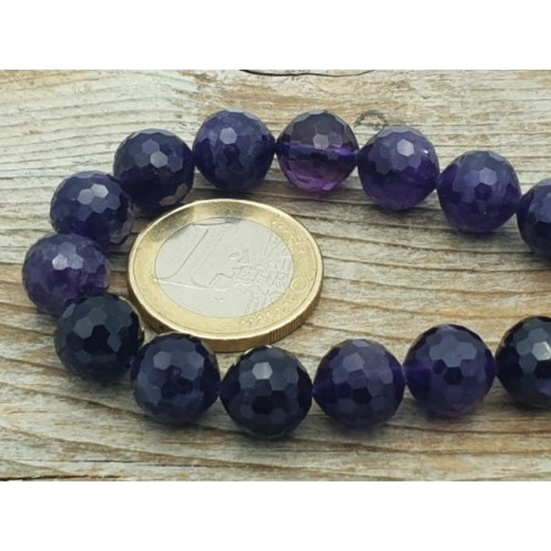 Amethystkette facettiert 10mm