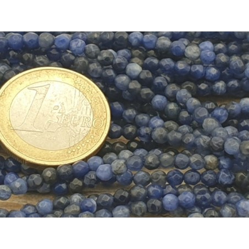Sodalithkette facettiert 3mm