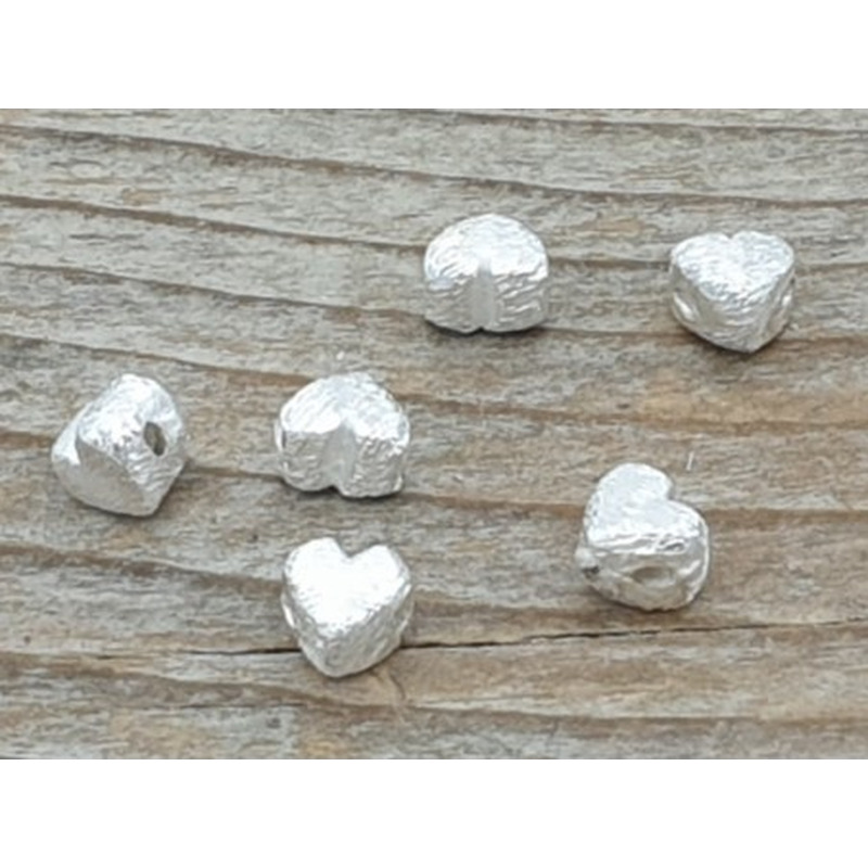 Zwischenteil, Herz 4mm, 925 Silber