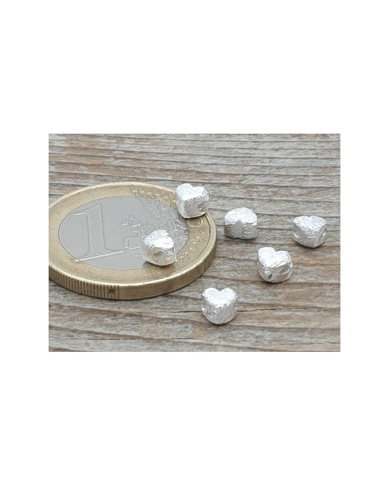 Zwischenteil, Herz 4mm, 925 Silber