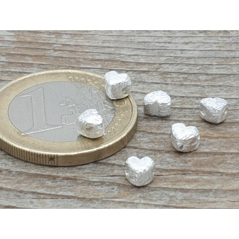 Zwischenteil, Herz 4mm, 925 Silber