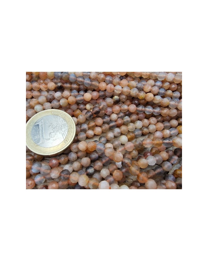 Mondsteintkette facettiert 4mm