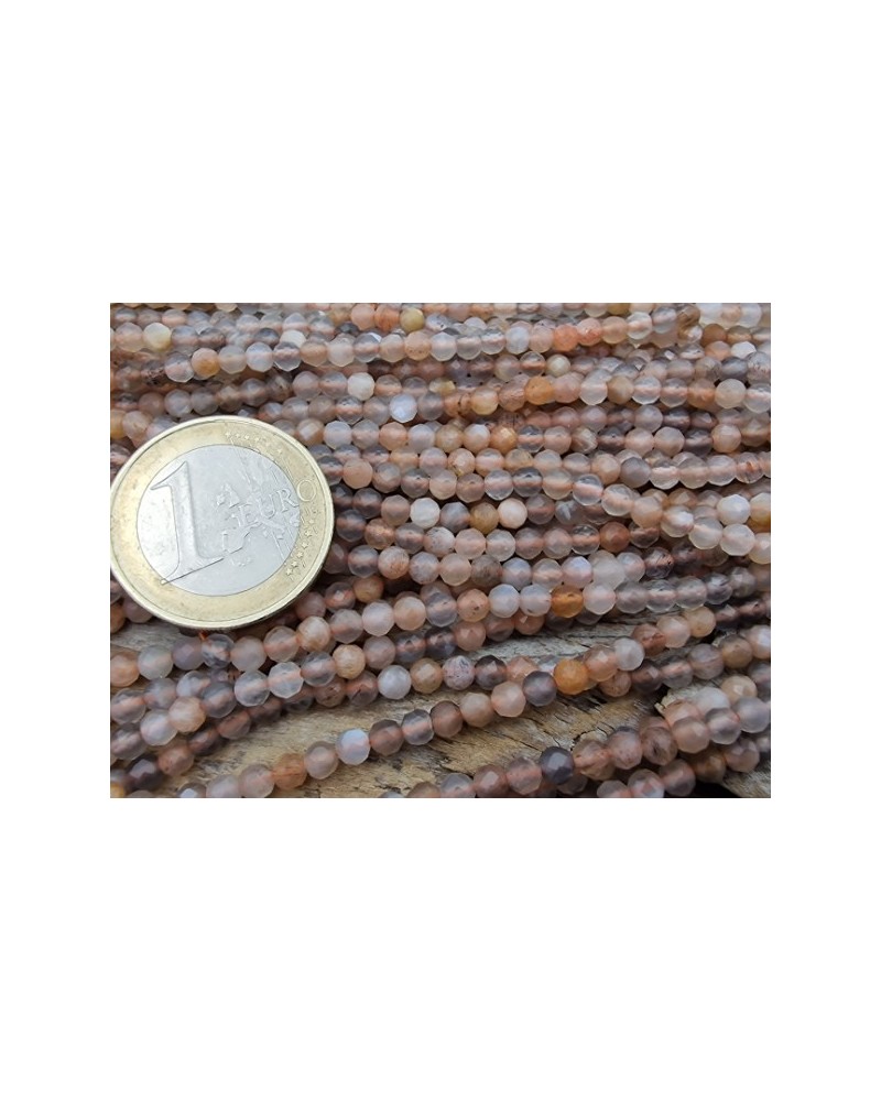 Mondsteintkette facettiert 3mm
