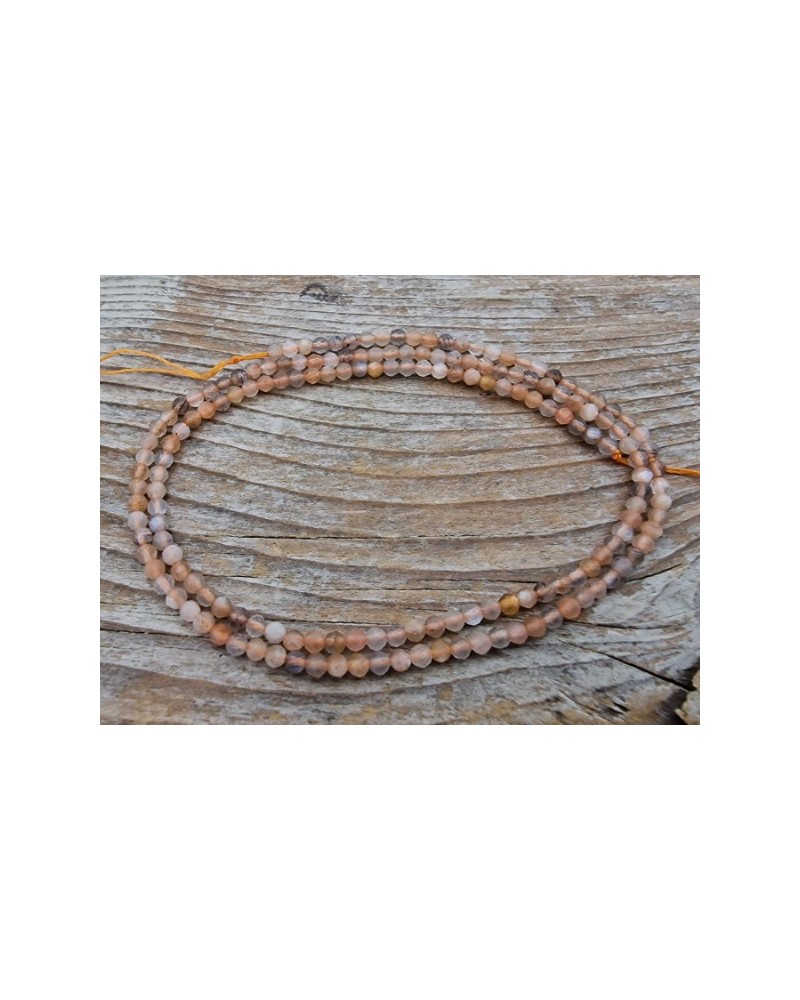 Mondsteintkette facettiert 2mm