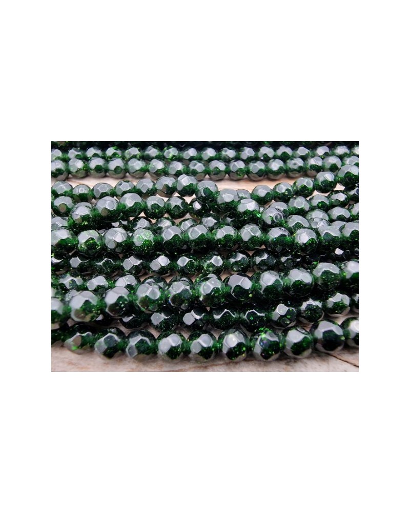 grüne Goldflusskette facettiert 4mm