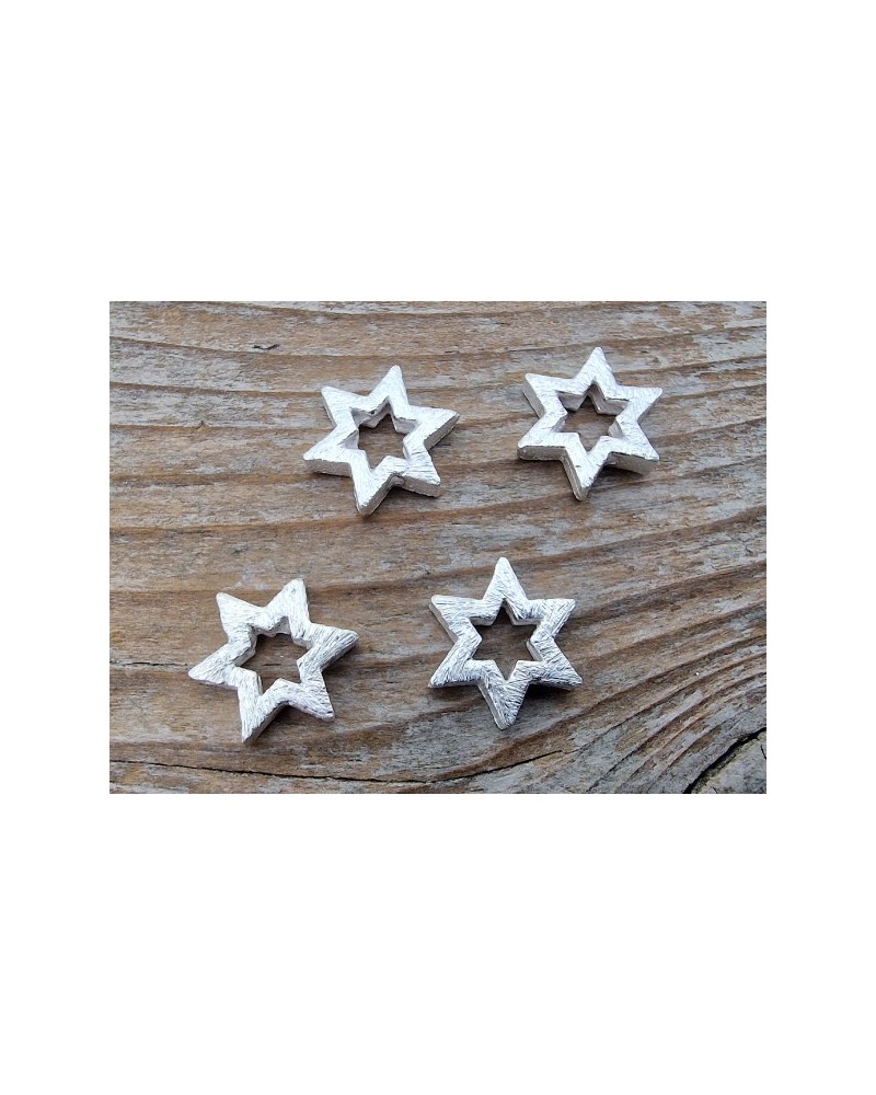 Zwischenteil, Stern 9x2mm, 925 Silber