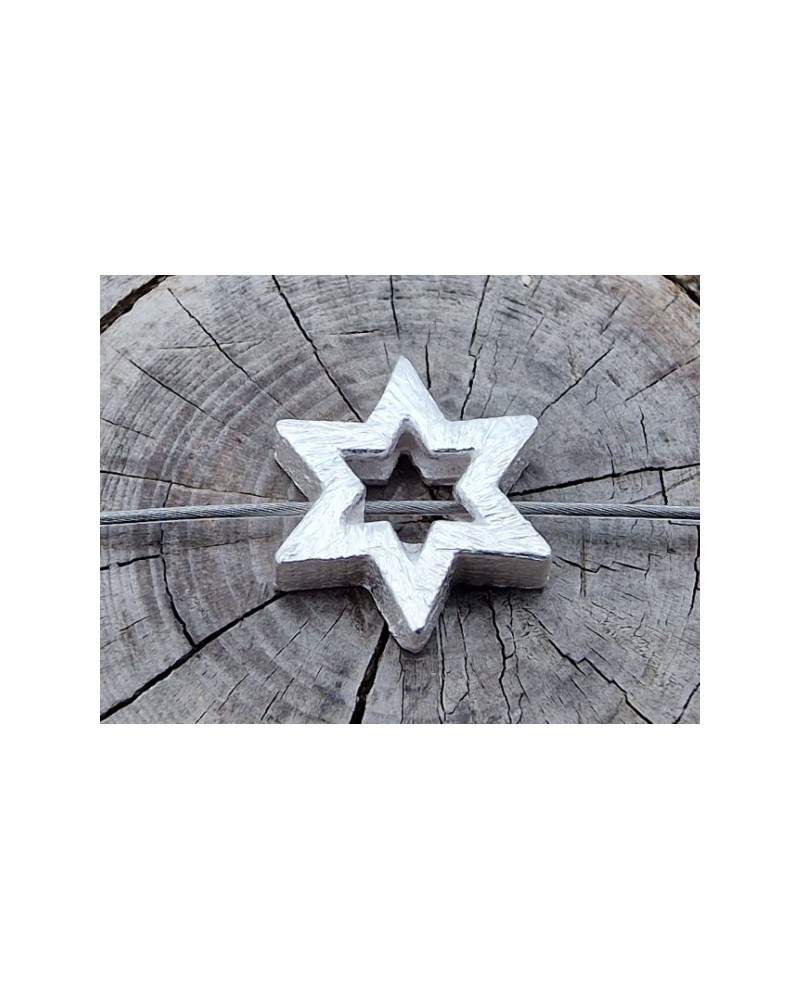 Zwischenteil, Stern 9x2mm, 925 Silber