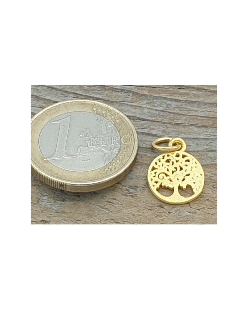 Lebensbaum 11mm, 925 Silber vergoldet