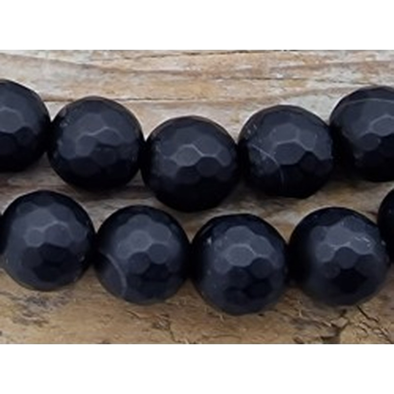 Onyxkette matt facettiert 8mm