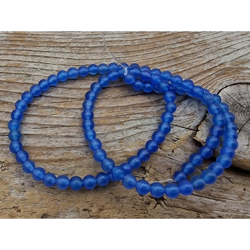 Achatkette blau 4mm