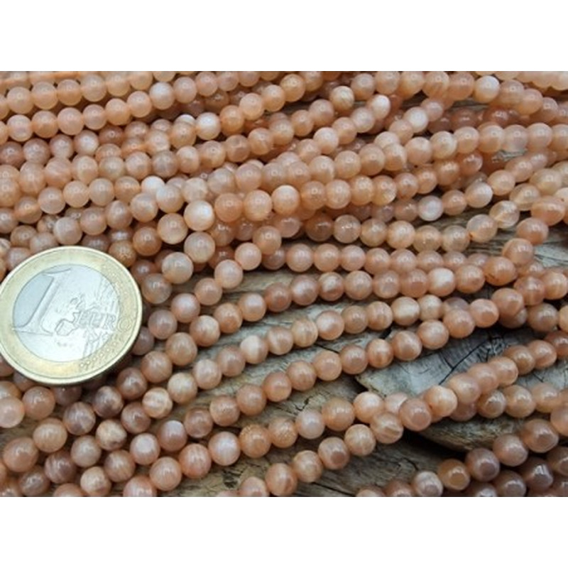Mondsteintkette orange 4mm