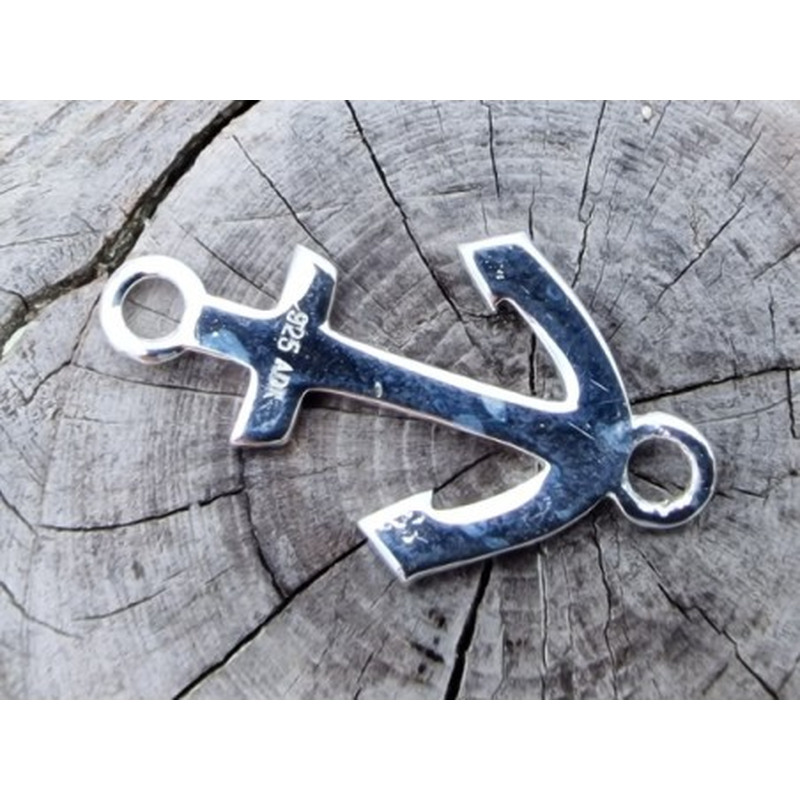 Zwischenteil-Link Anker 11x19mm, 925 Silber