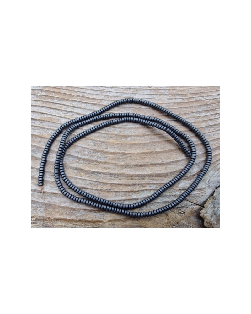Blutsteinkette (Hämatit) matt 2x1mm