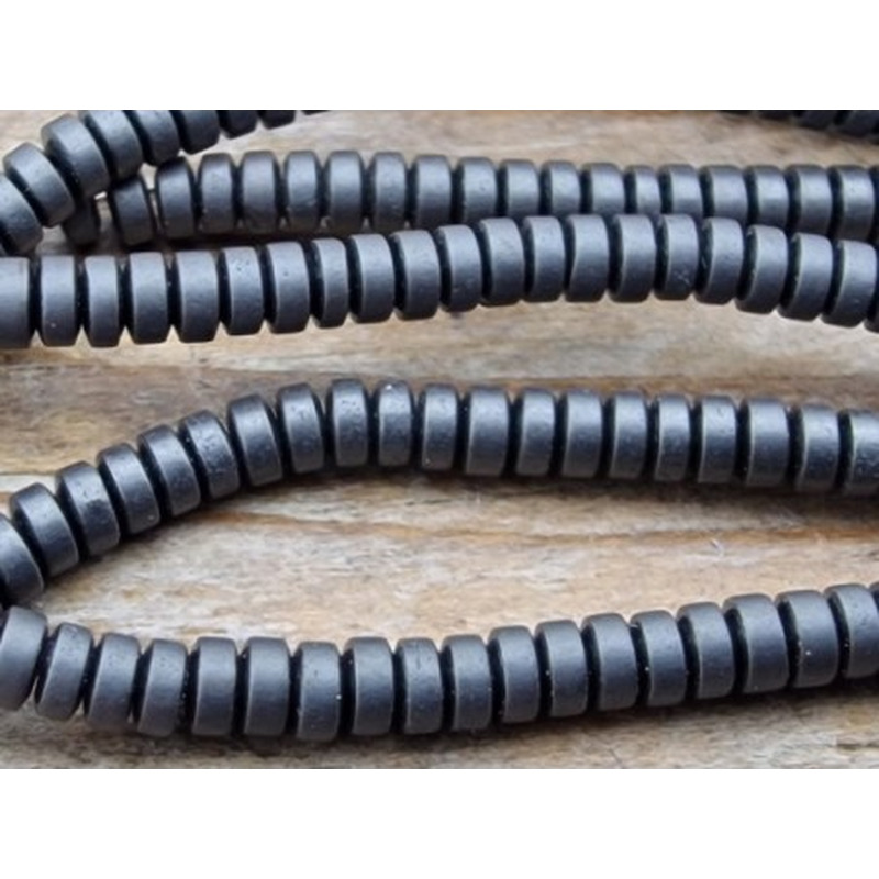 Blutsteinkette (Hämatit) matt 2x1mm