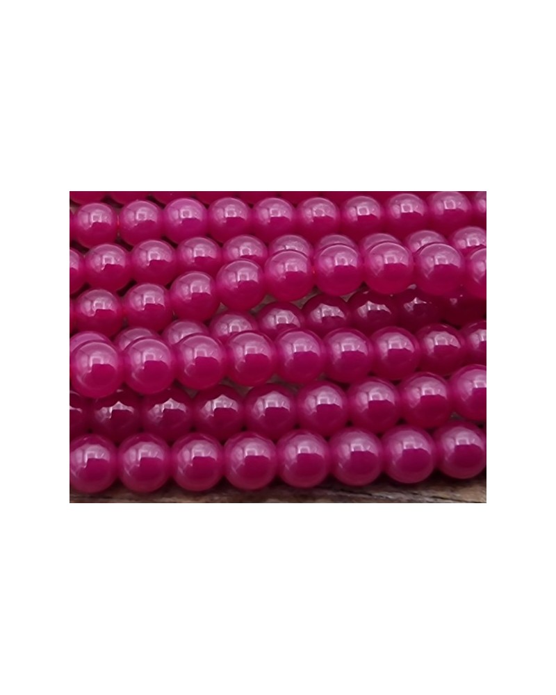 Rubin Kette 3mm farbbehandelt