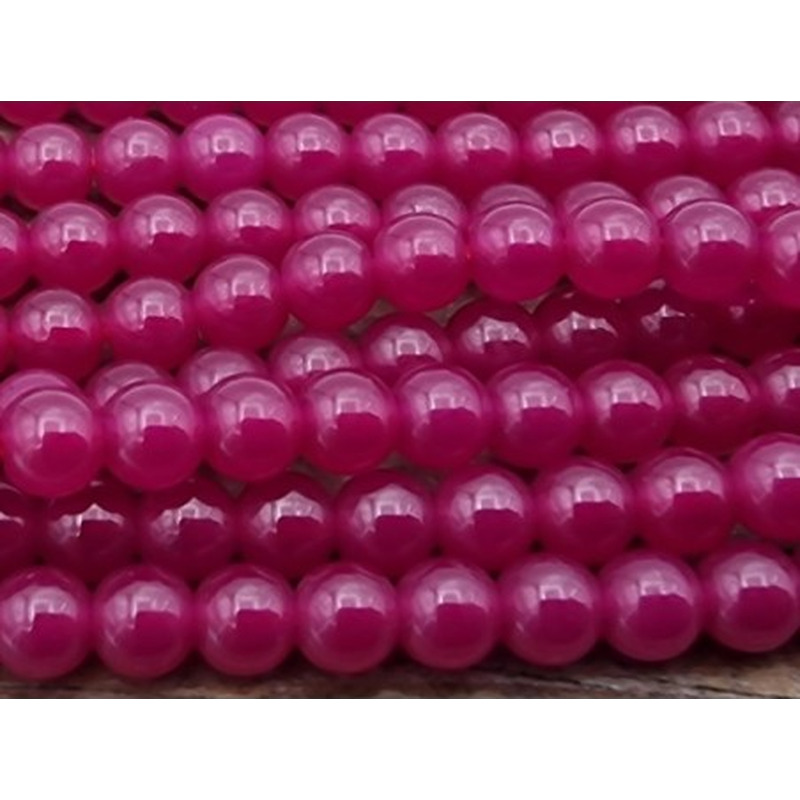 Rubin Kette 3mm farbbehandelt