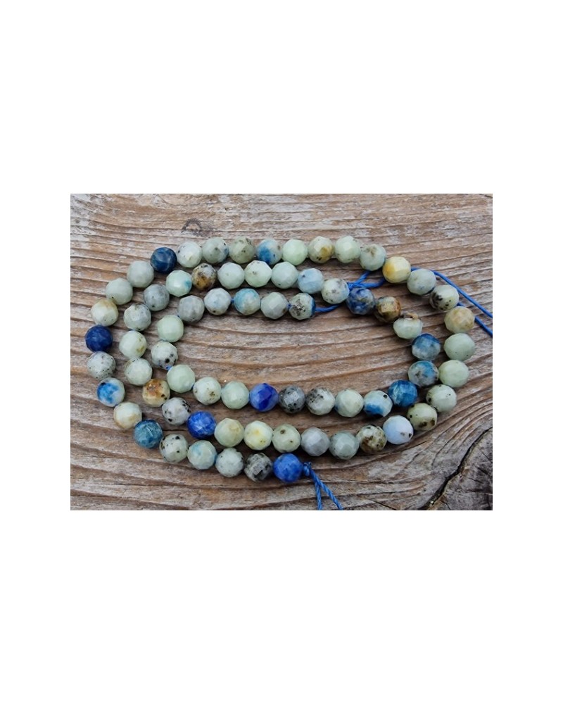 K2-Azuritkette (K2 Nite Stone) 5mm facettiert